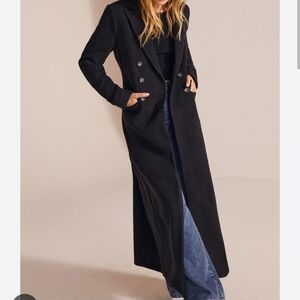 Favorite Daughter Black Textured Coat